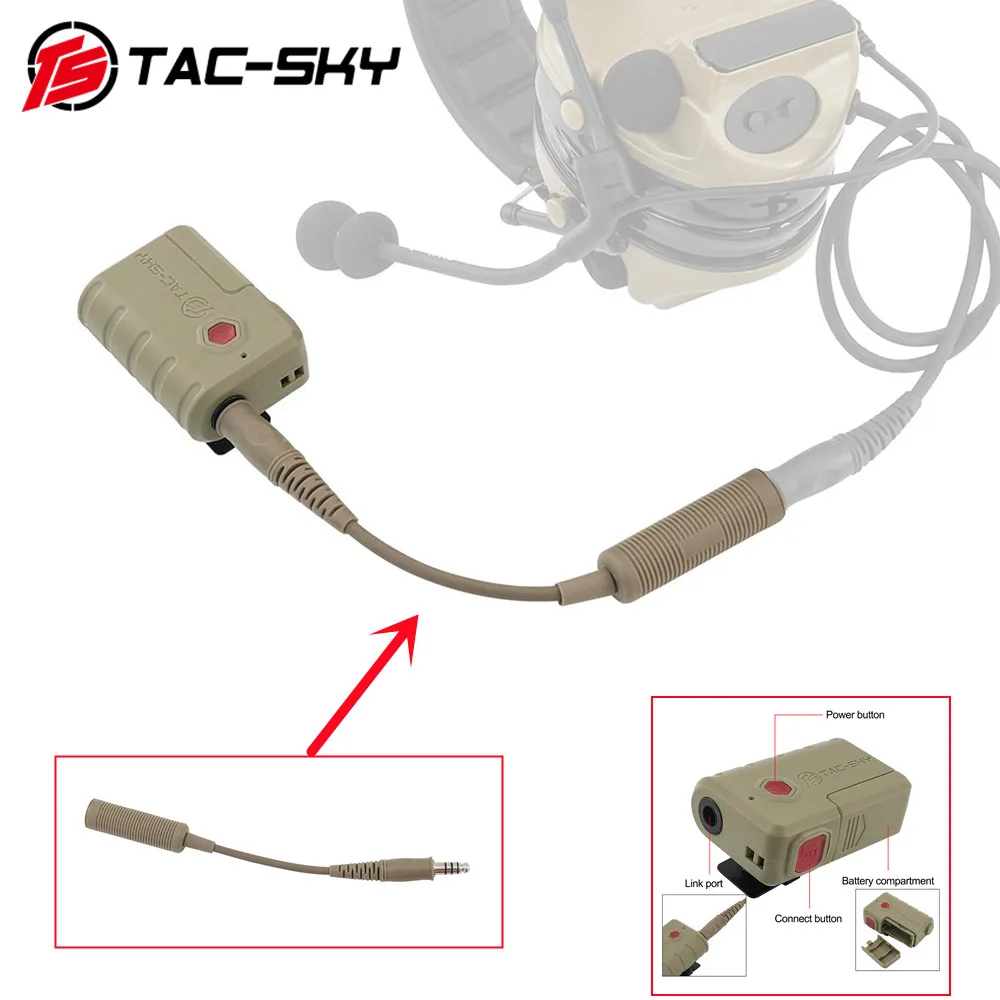 Аксессуары для тактической гарнитуры TAC-SKY PTT Bluetooth Ptt для MSA Sordin/FCS AMP/TCI/PELTOR COMTAC Airsoft