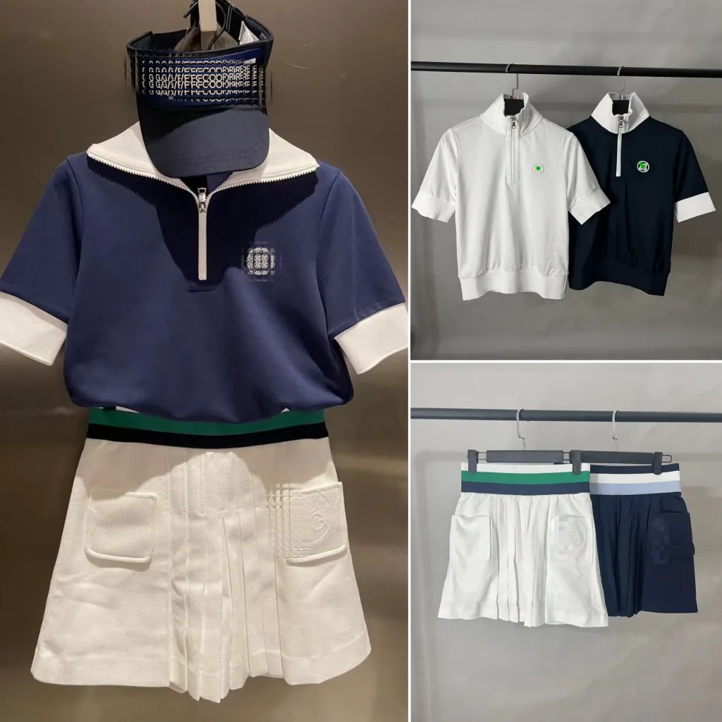 

2023 New Golf Clothing Women's Suit Sports Breathable Quick-drying Polo Shirt Slim-fit Pleated Skirt