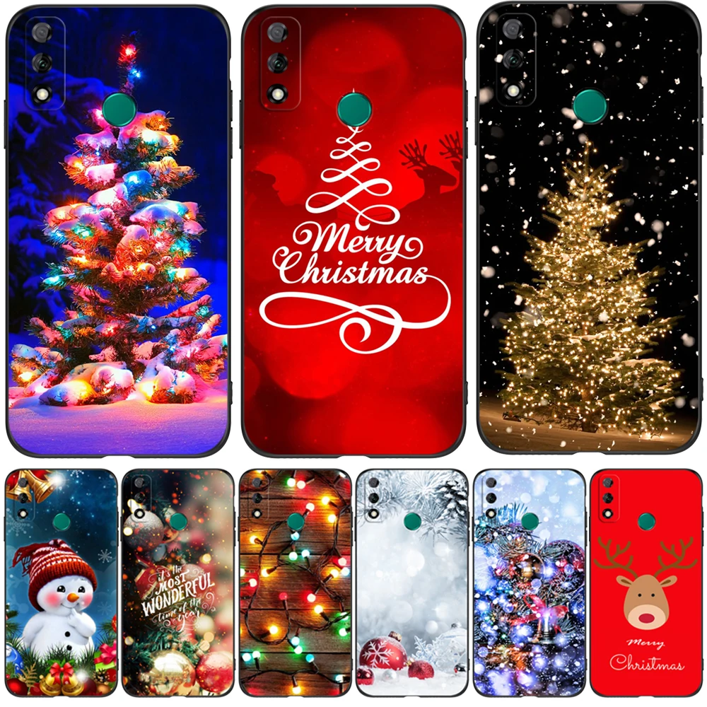 Чехол для Huawei Y8S 6,5 дюйма, чехол для телефона Huawei y8s, Y 8s, JKM-LX1 LX2, LX3, huaweiy8s, силиконовый черный чехол из ТПУ, Рождественский снег