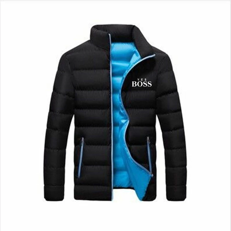 Parka acolchada de algodón con cuello levantado para hombre, abrigo informal, cortavientos, ropa de invierno, novedad de 2023