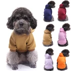 Зимняя толстовка с капюшоном для собак, толстовки с карманами, хлопковая теплая одежда для маленьких собак, пальто для чихуахуа, одежда для щенков, домашних животных, кошек