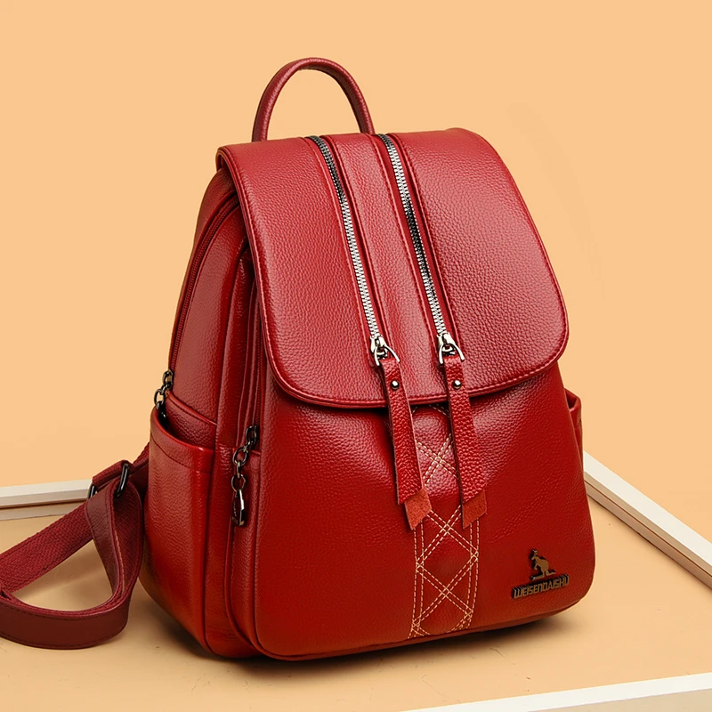 

Fashion Backpack Women 2022 Travel School Bags for Teenage Girls High Quality Leather Women Backpacks Large Capacity Mochilas