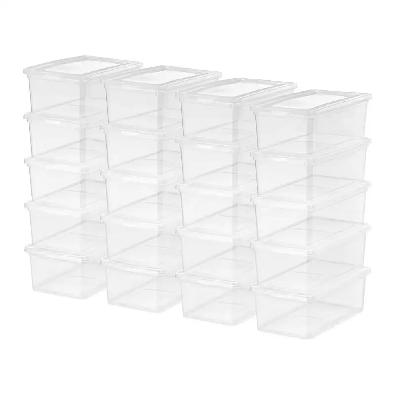 

Quart Stackable Plastic Lidded Closet Organizer Box - Clear - Set of 20 Shelf brackets 계단 난간대 Folding table indoor rou