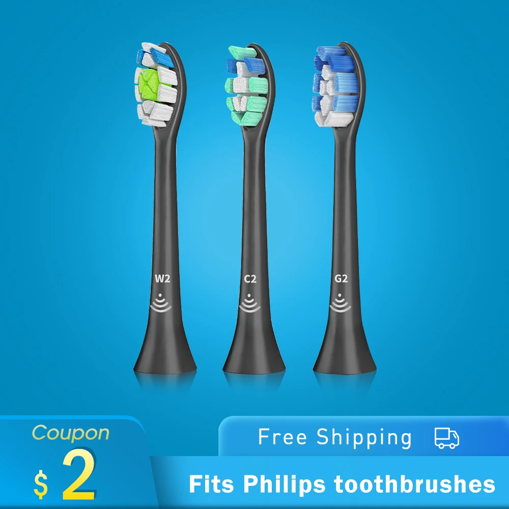 For Philips SonicareToothbrush Heads Replaceable Brush Heads For Philips Sonicare HX6610 HX6616 HX6620 HX6631 HX6632 Brush Head