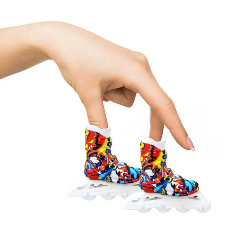 

Mini Finger Shoes Toy Skateboard Mini Roller Skates For Fingers Mini Sneakers Keychains Decoration Gift For Kids Boys Girls