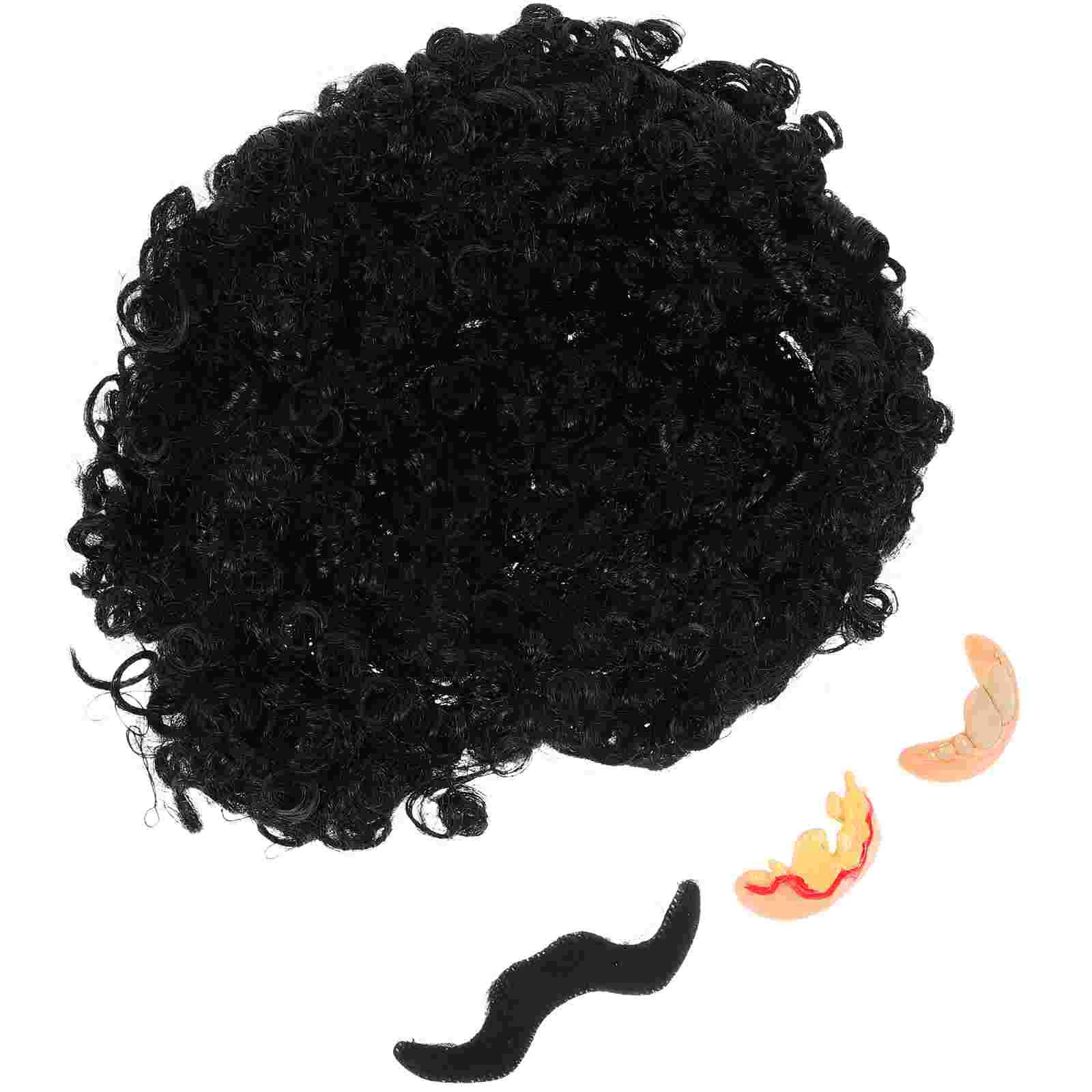 

4 Pcs Black Prom Suit Halloween Props Party Costume Cosplay Dress Up Masquerade