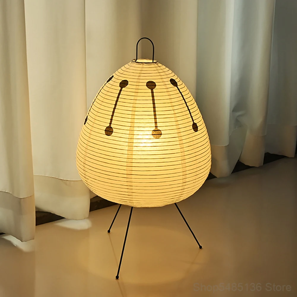 

Japanese Rice Paper Lantern Led Table Lamp Printed Rice Paper Lamp Bedroom Desktop Reading Desk Lights Art Tripod Floor Lamp