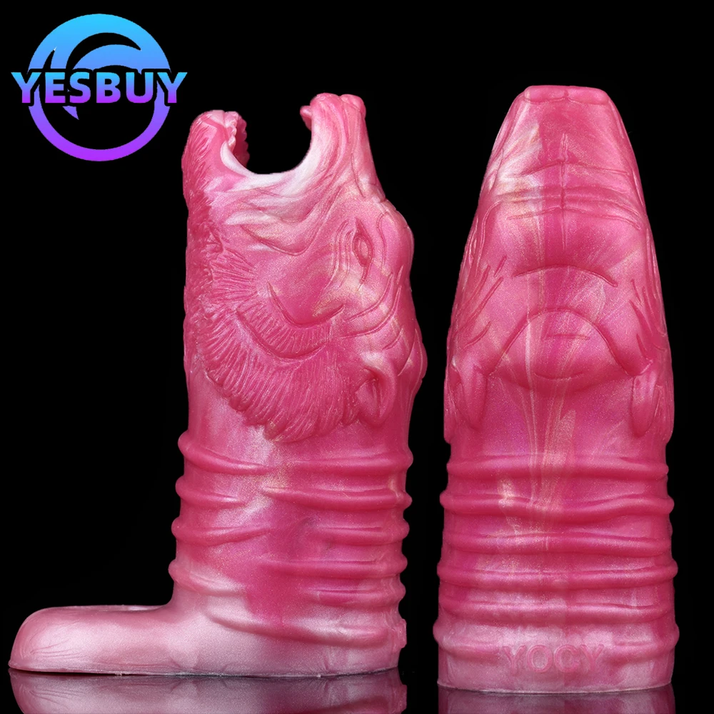 YESBUY мягкий фаллоимитатор с изображением животного тигра рукав полая оболочка