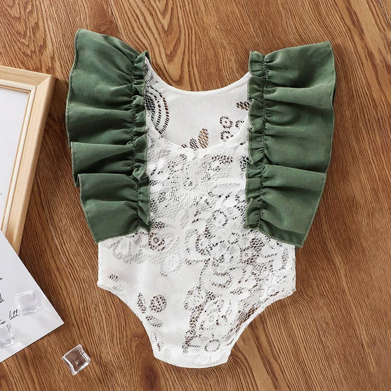 

Baby Girls Romper Cute Summer Toddler Bodysuit Newborn Flying Sleeve Girls Print One-piece Jumpsuit Infant Clothes