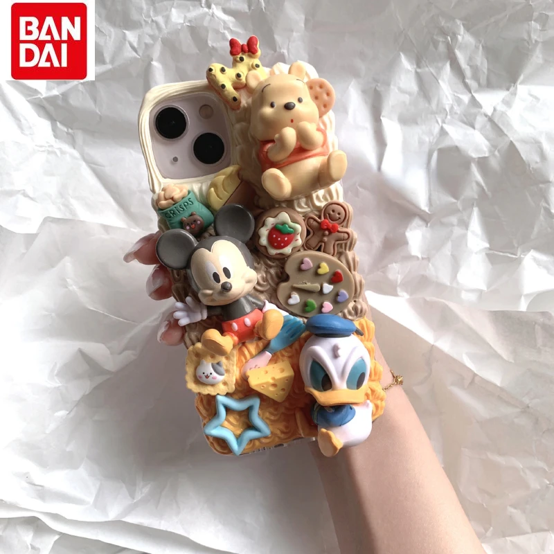 

Bandai Winnie The Pooh Iphone 13 13 Pro Handmade Case for IPhone 12 Pro 12 Pro Max 11 11 Pro11 Pro Max DIY Cream Glue Phone Case