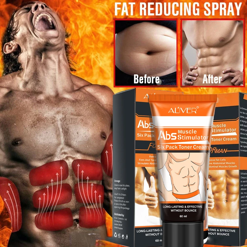 

60ML Fat Burning Slimming Cream Weight Loss Treatment Shapes Butt Abdomen Strong Abdominal Muscle Enhancement Spray 2022 New
