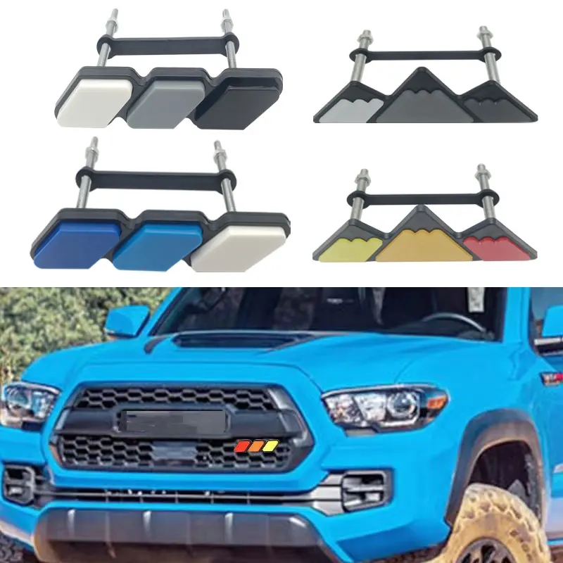 Для Raptor FJ Cruiser 06-21, радиатор, передняя решетка, декоративные трехцветные знаки, автомобильная решетка, эмблема, Аксессуары для наружной модификации