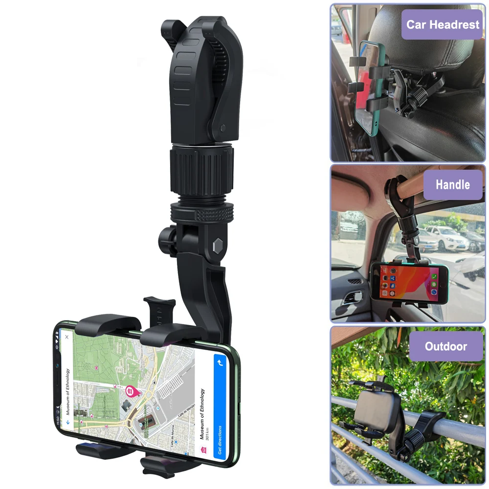 

Universal Multifunctional Mobile Phone Holder Car Rearview Mirror Holder Rear Seat Video Photo Shooting Car Headrest Phone Holde