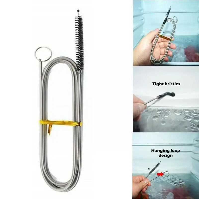 

Refrigerator Freezer Cleaning Long Flexible Refrigerator Scrub Water Brush Drain Tool Accumulation Compartment Dredge Hole R7q6
