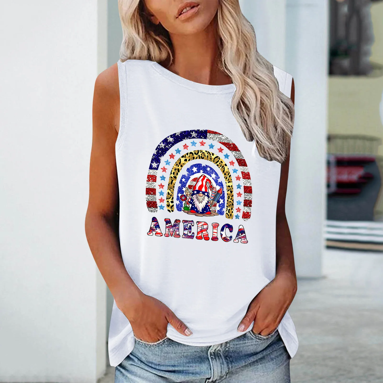 

Майка женская с буквенным принтом, повседневный удобный Топ без рукавов, с круглым вырезом, на лето