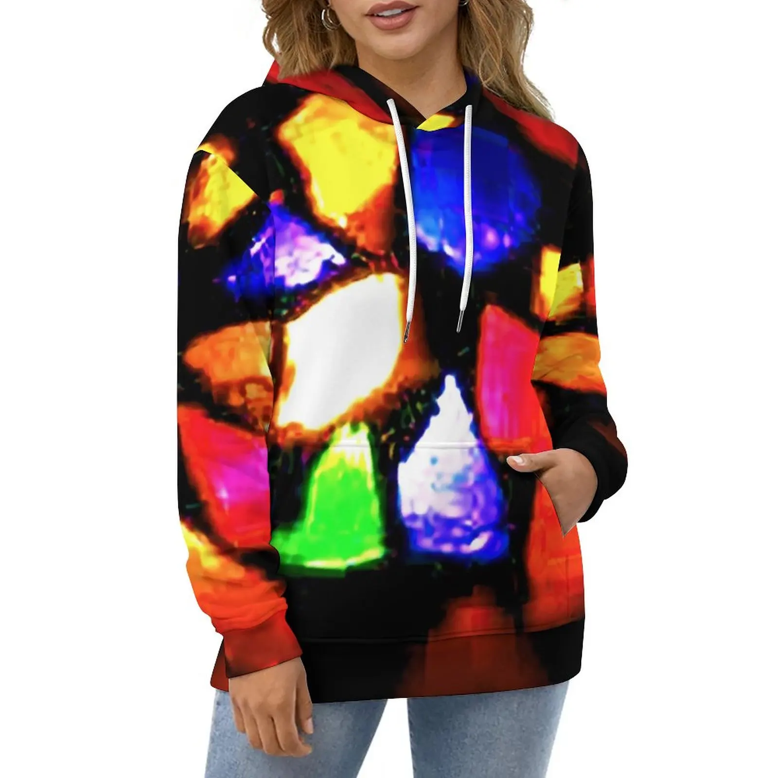 

Disco Ball Print Hoodies Couple Beautiful Light Harajuku Casual Hoodie Winter Long Sleeve Retro Graphic Hooded Sweatshirts 6XL