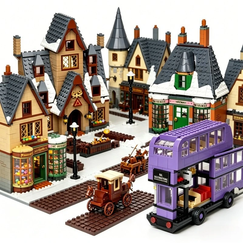 Фото Конструктор MOC: Модель поезда для игры в квиддич, идеальный подарок на день рождения №1