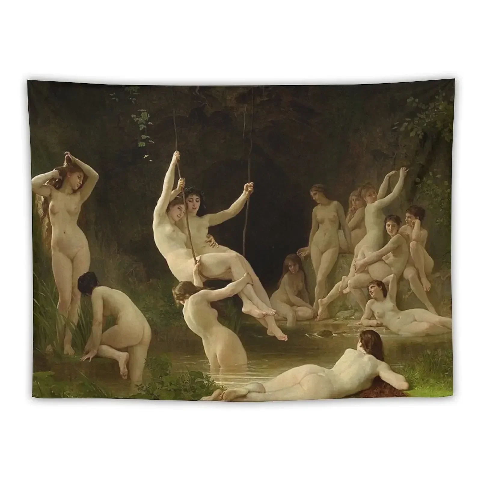 THE NYMPHAEUM - WILLIAM-ADOLPHE BOUGUEREAU Гобелен Домашний и комфортный декор Предметы для