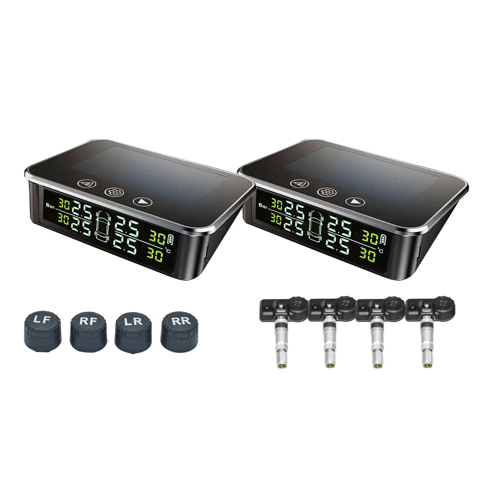 

Tire Pressure System Digital LCD Display with 4 for Camper RV Trailer