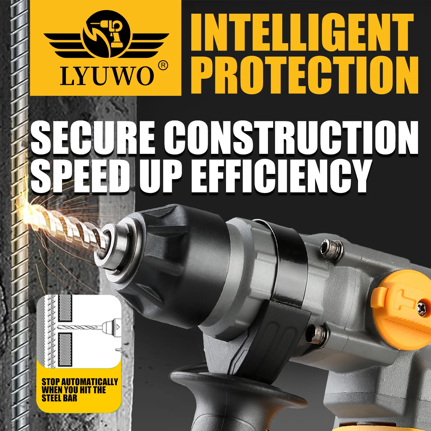 Аккумуляторный перфоратор LYUWO