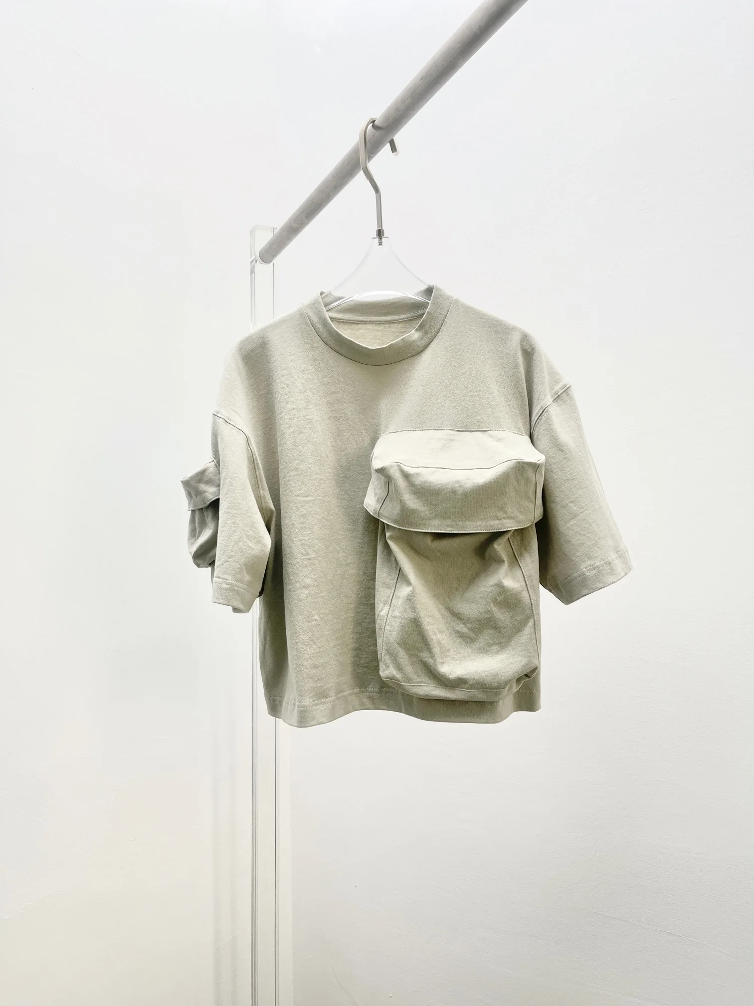 

New big pocket wash T-shirt for spring and summer