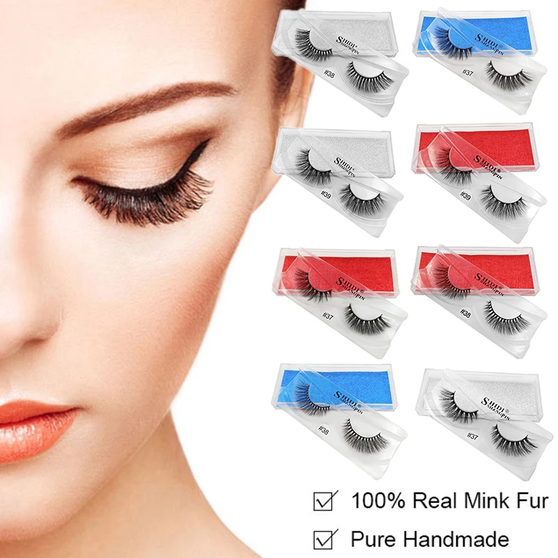 

Makeup Eyelashes 3D Mink Lashes Thick HandMade Fluffy Lashes Cruelty Free Volume Wispy Soft Lash Reusable False Eyelash