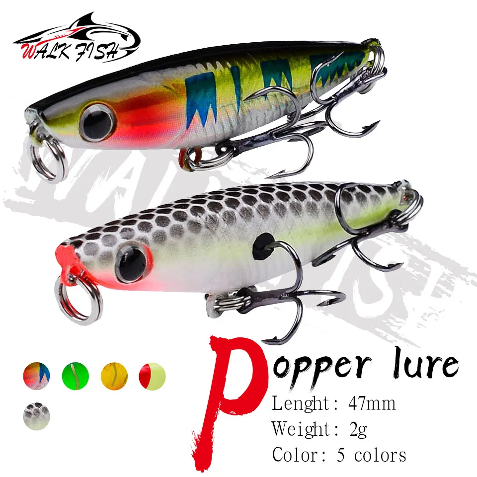 WALK FISH 1 шт. 47 мм 2 г новая погружающаяся рыболовная приманка с поверхностью