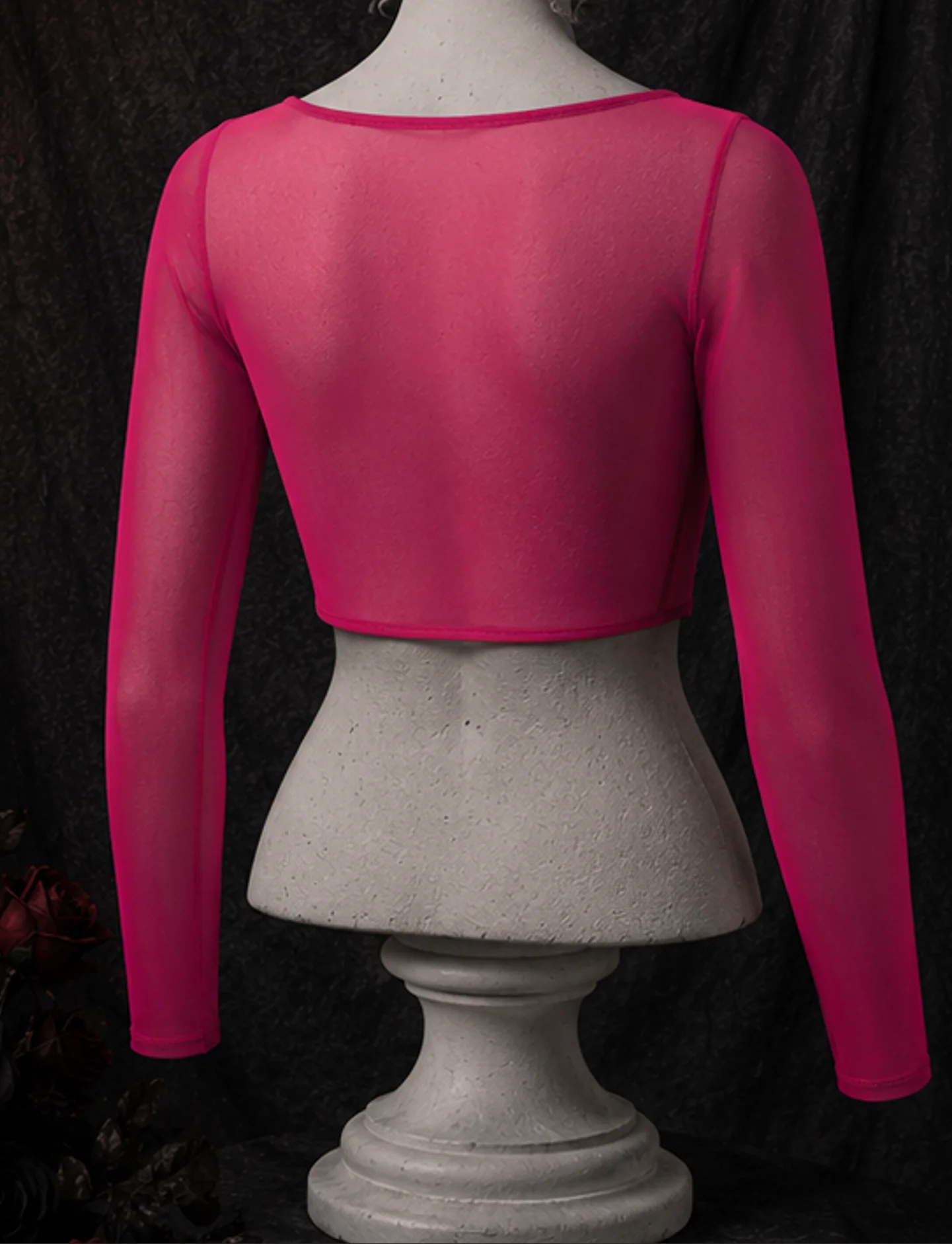 【Fragments.One choice, no more choices.】Женский топ Hot Sweetheart Sexy Rose Red, полупрозрачный, 3D, облегающий крой. (art.: 3920d8df49fcd) - 3920d8df49fcd