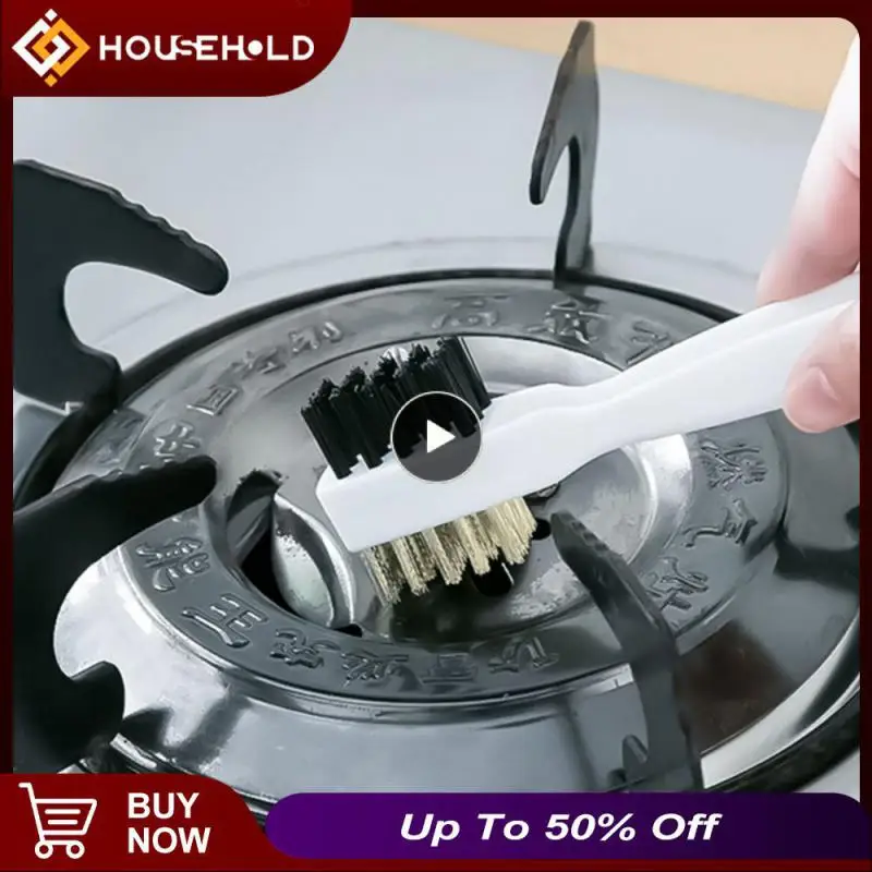 

No Damage To The Pot Gas Stove Cleaning Brush Hook Design Stainless Steel Strong Decontamination Labor-saving Fiber Brush