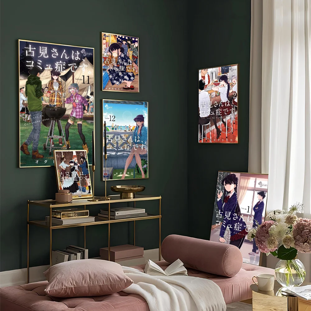 Плакаты Komyushou Desu аниме клейкие постеры для разговора с Komi гостиной бара
