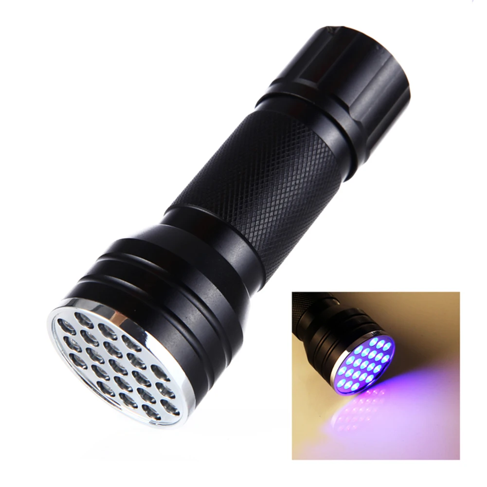 

UV Flashlight 21 LED 12 LED UV Light 395nm LED UV Flashlights linterna Torch Ultraviolet Black Light lamp UV Penlight Dropship