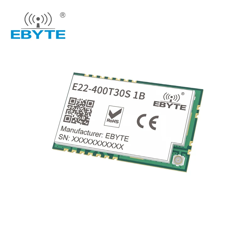 5PCS E22-400T30S-V2.1 SX1268 433MHz Wireless Transmitter and Receiver 30dBm UART SMD RF Module Built-in PA+LNA Stamp/IPX IoT