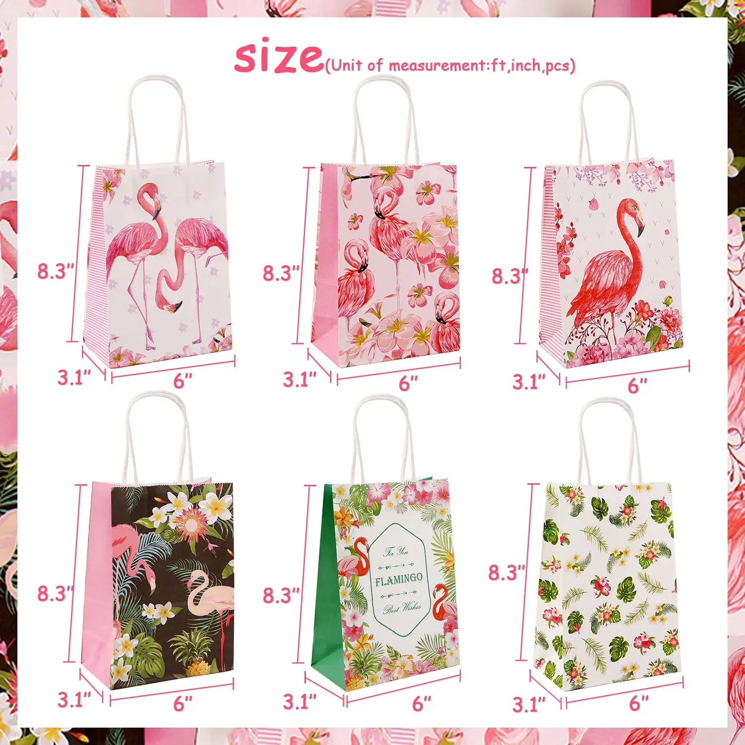 12 шт. подарочные пакеты в виде фламинго
