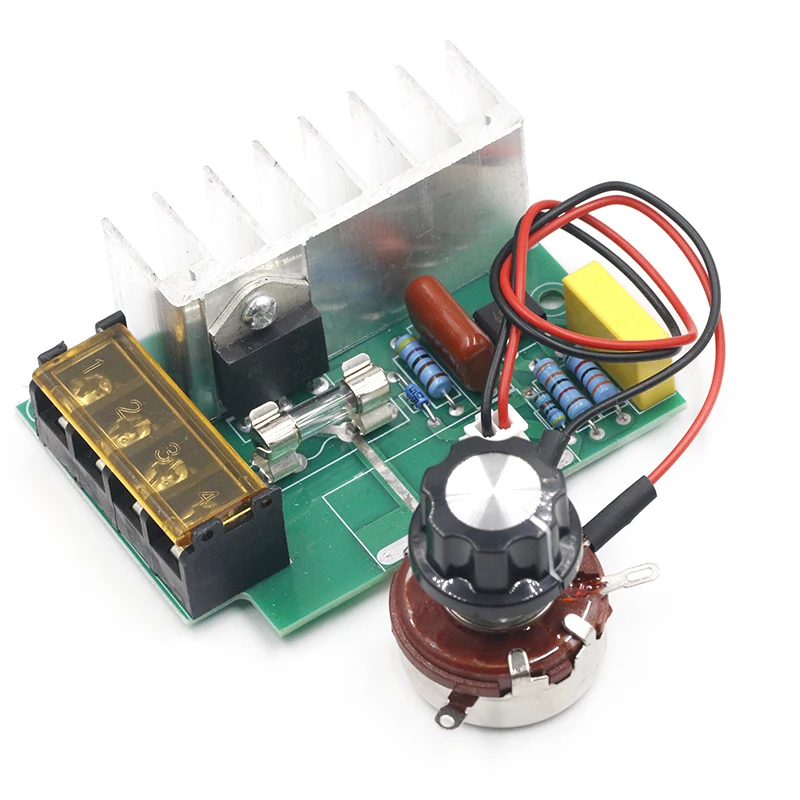 4000W 0-220V AC SCR Electric Voltage Regulator Motor Speed Controller Dimmers Dimming With Temperature Insurance | Электроника