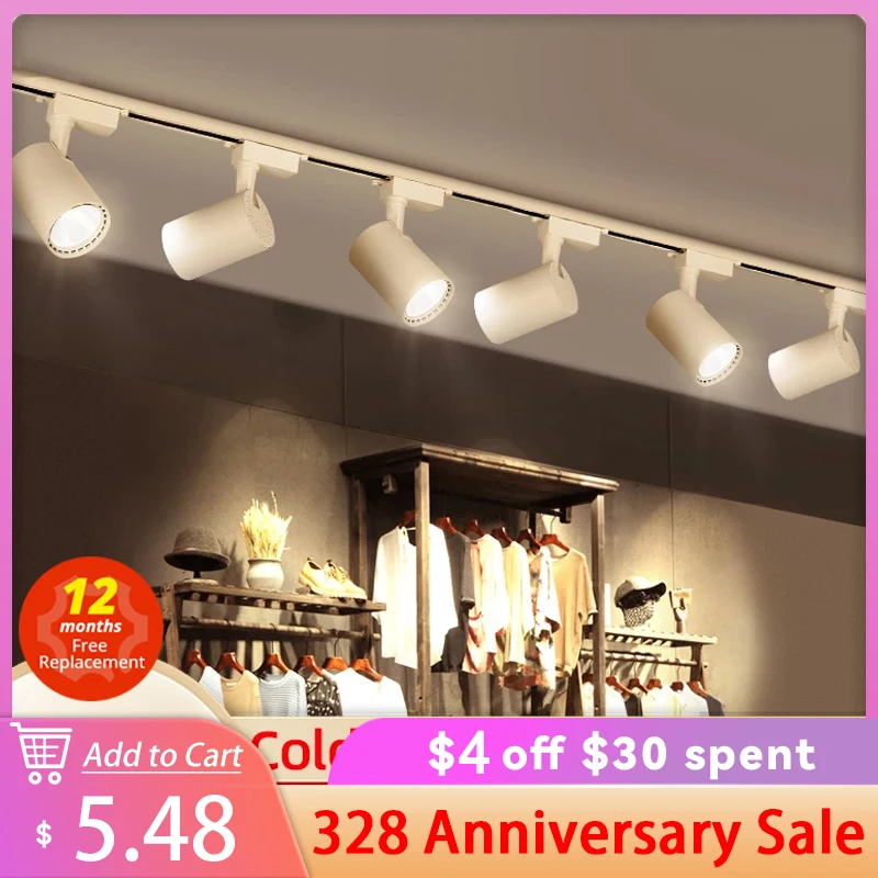 Spot LED Track Light COB Full Set 220V Stripe Lighting Fixtu