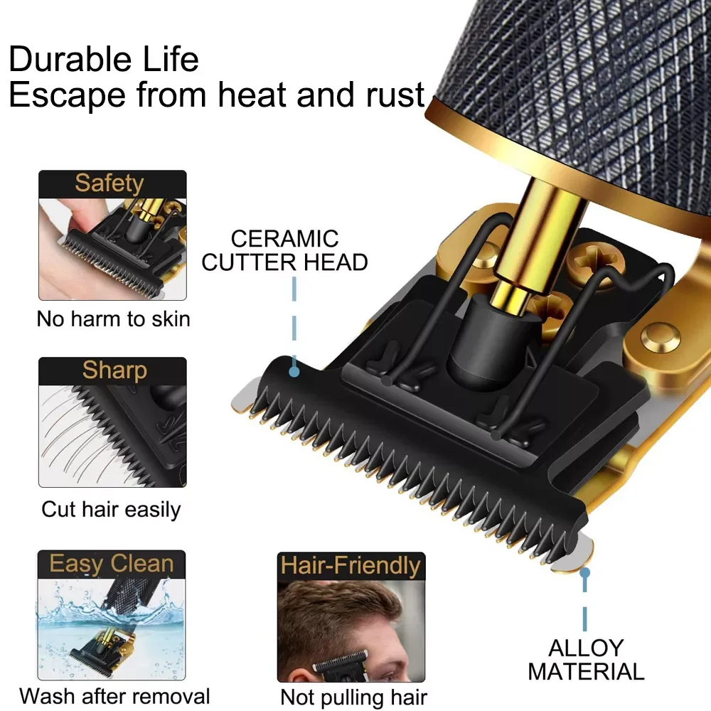 

Аккумуляторная машинка для стрижки волос NEW2023 T9, USB, бритва, триммер для мужчин, Парикмахерская, профессиональная машинка для бороды