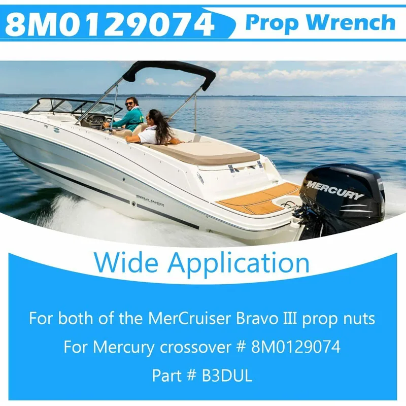 Для Mercury/MerCruiser Bravo III Prop Wrench 3 ключ для пропеллера B3DUL двойной шестигранный 8M0129074 |