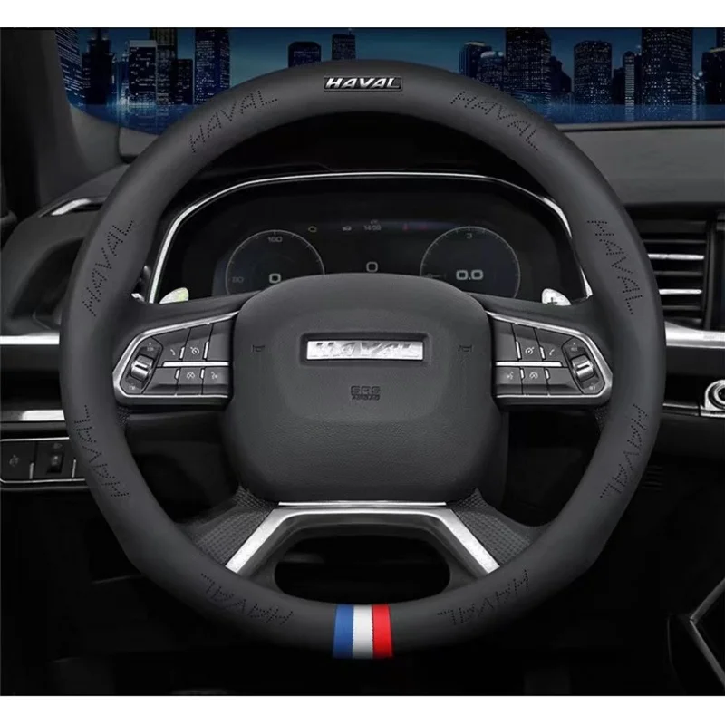

Car PU leather steering wheel Cover 38cm For Haval Jolion H1 H2 H2S H3 H4 H5 H6 H7 H8 H9 M6 C50 c30 F7 F7X F5 Auto Accessories