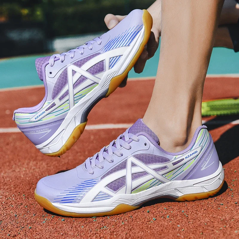Мужские профессиональные спортивные кроссовки для бадминтона фиолетовые