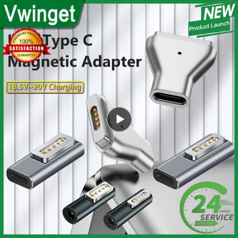 

1~8PCS Magnetic Type C USB PD Fast Charging Adapter Connector Female to 2 1 For MacBook Air/ Mobile Phone Accessories