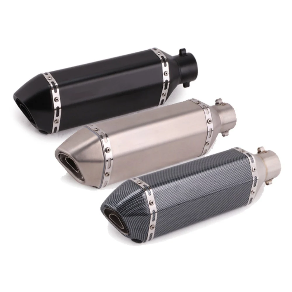 

Motorcycle Exhaust Muffler Stainless Steel ID:51mm Length 370mm Exhaust Pipe FOR HONDA HORNET 900 CBR 250R NC 750S FOR YAMAHA