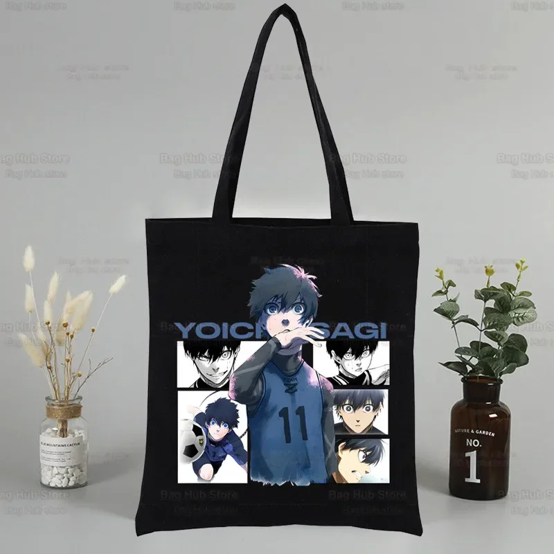 Холщовые сумки-тоут Isagi Yoichi с синим замком повседневные экологически чистые