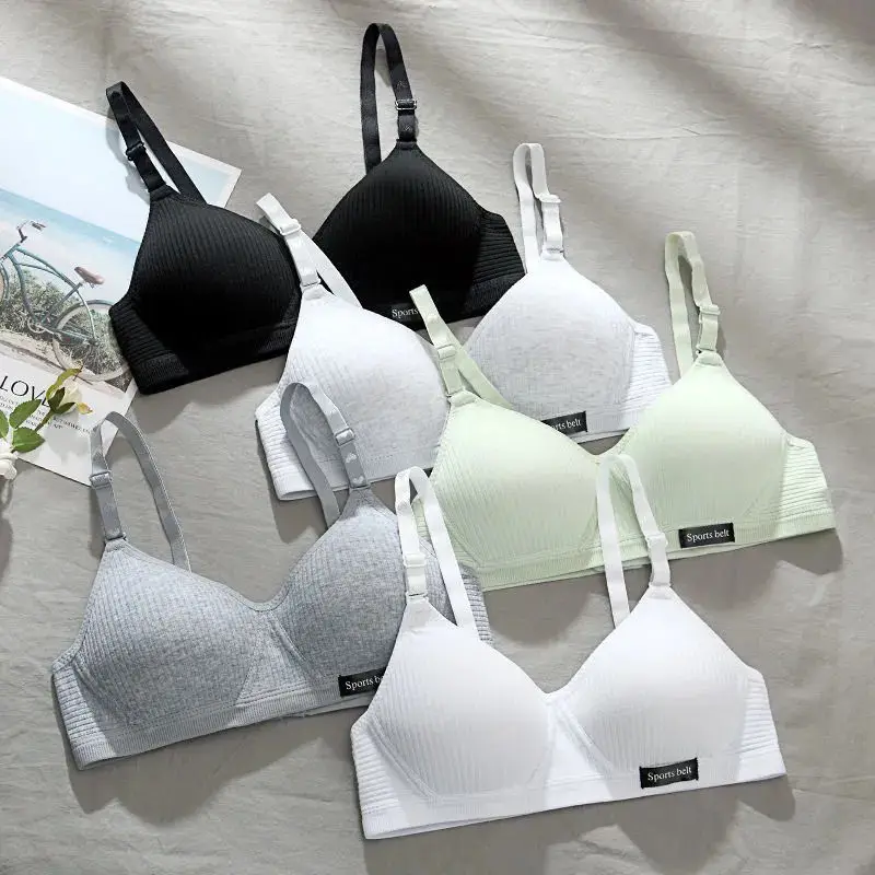 

Cotton Girls Students No Steel Ring Bra Underwear Female Thin Push Up Summer Lingerie Bralette Comfort Seamleass Bras Brassiere