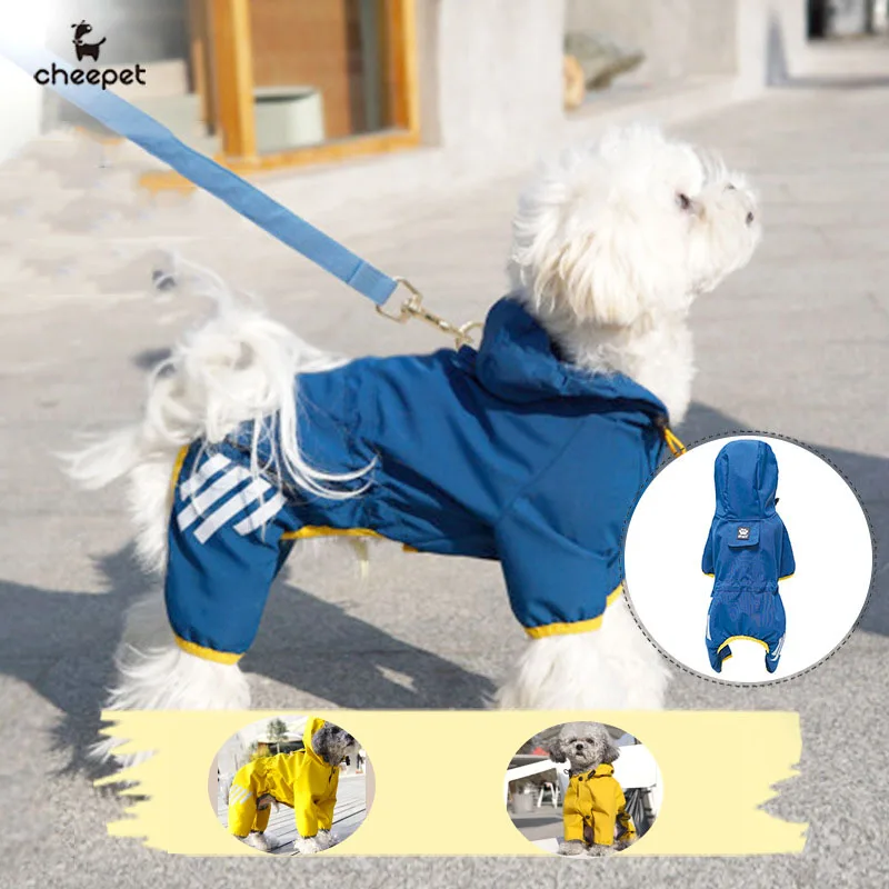 Dog Reflective Raincoat Waterproof Suits Cape For Small Medium Dogs Hooded Jacket Poncho Pet Rain Coat Outdoor Puppy Clothes |