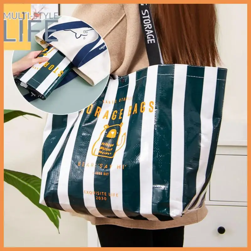 

Multi-size Shopping Bag Nylon Travel Bag Foldable Crossbody Storage Bag Household Tools Waterproof Woven Bag Small/large New