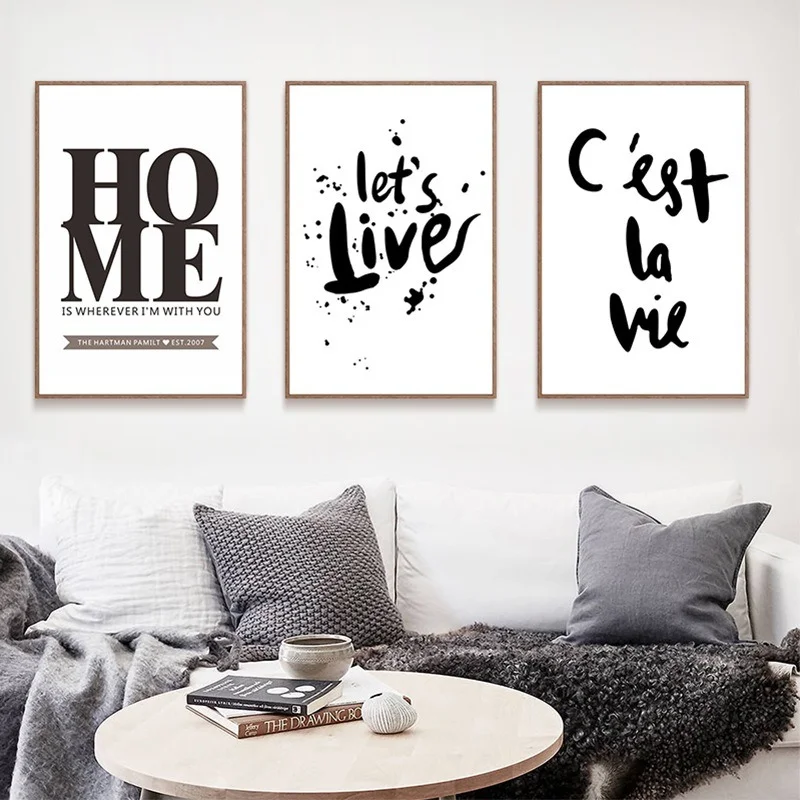 

Nordic Living Room Modern Minimalist Poster English Abstract Creative Home Decoration Small Fresh Frameless Printing Paintings