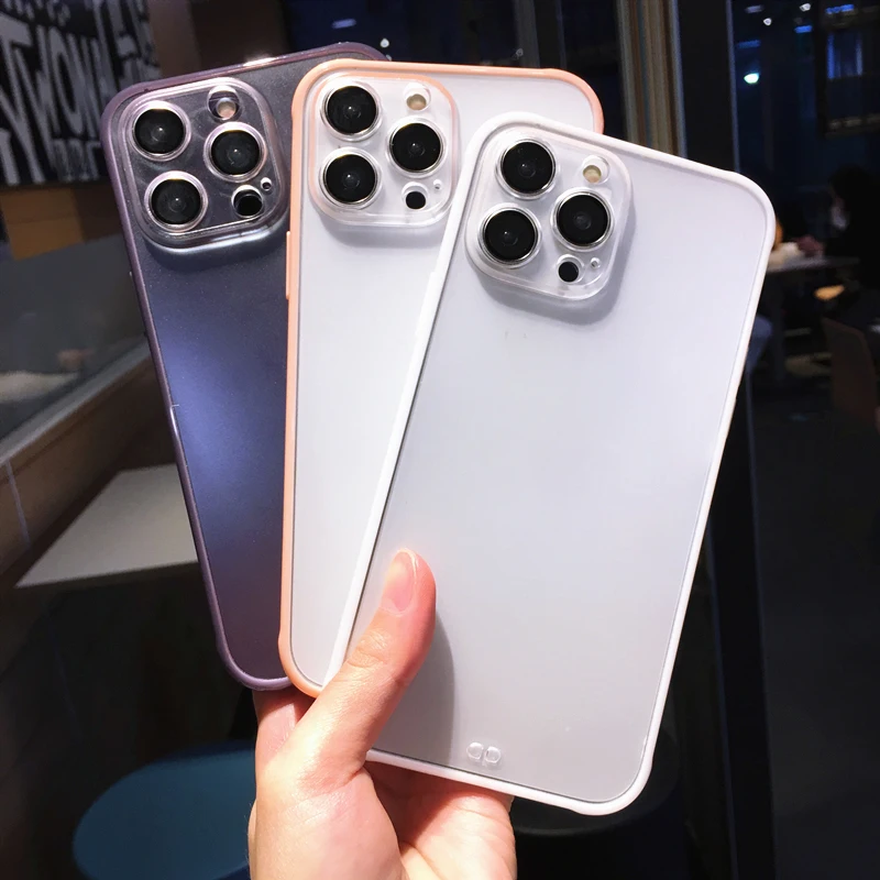 

Luxury Shockproof Clear Hard Case For iPhone 14 Pro Max 13 12 11 14 Plus Camera Lens Protective Transparent Soft Bumper Cover