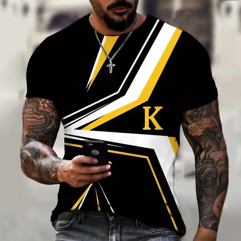 

Футболка мужская оверсайз в стиле ретро, модная рубашка с 3D принтом, Повседневная модная с круглым вырезом и короткими рукавами, в стиле Хар...