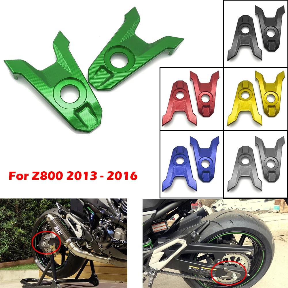 

Motorcycle Rear Fork Axle Chain Adjuster Accessories For Kawasaki Z800 Z 800 2013 2014 2015 2016 Chain Spindle Decoration Blocks
