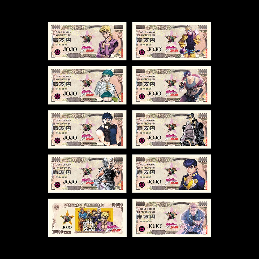 

JoJo-S-невероятные приключения аниме Золотая банкнота японская манга 1000 иен Золотая банкнота для поклонников коллекция и подарки